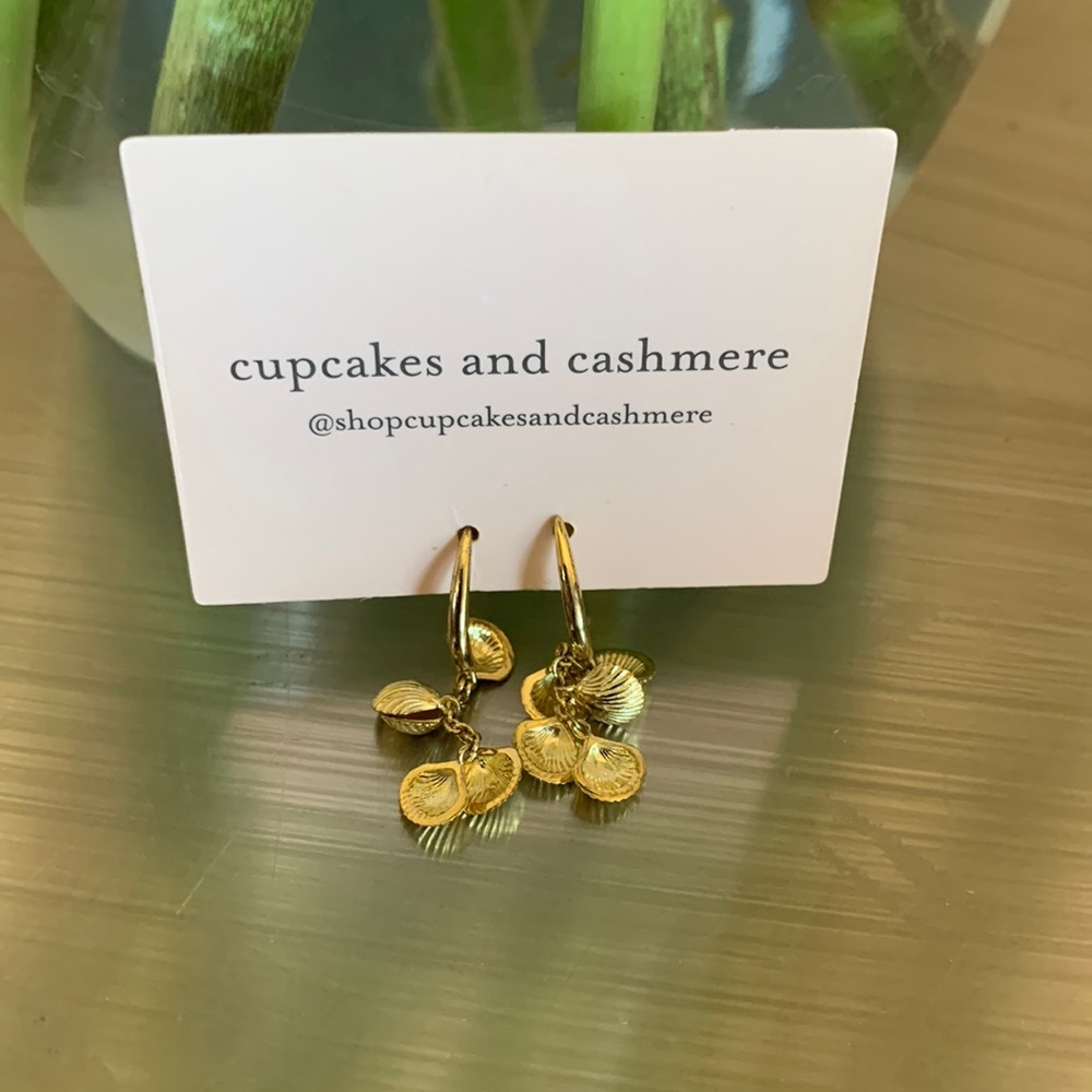 Cupcakes and Cashmere Calypso Shell Earrings